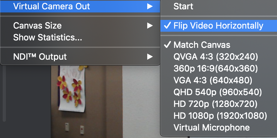 Wirecast: Virtual Camera Out enhancements