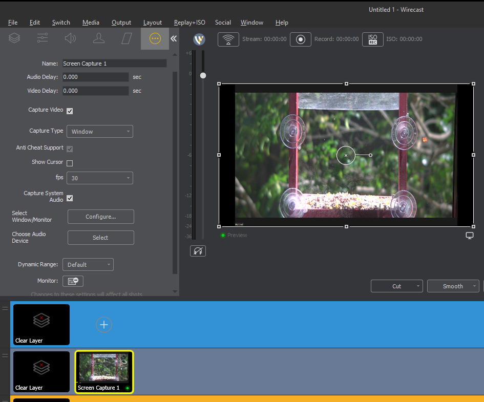 Wirecast: How Screen Capture Zoom application window on a Wirecast Gear