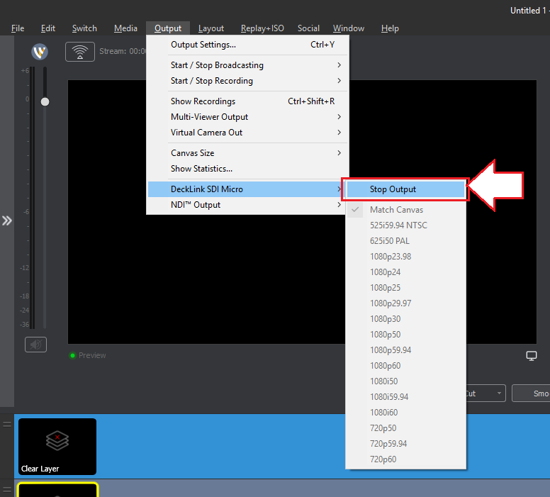 Wirecast: Output to Blackmagic - Pro Only