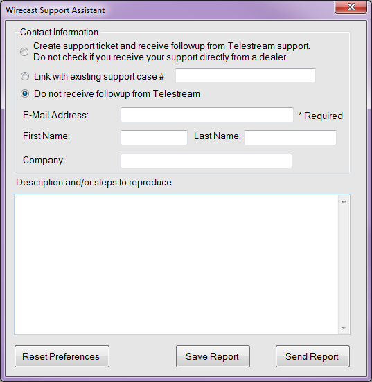 Wirecast: Support Assistant