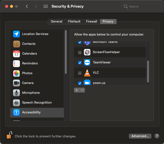 ScreenFlow: MacOS Permissions ScreenFlow 10