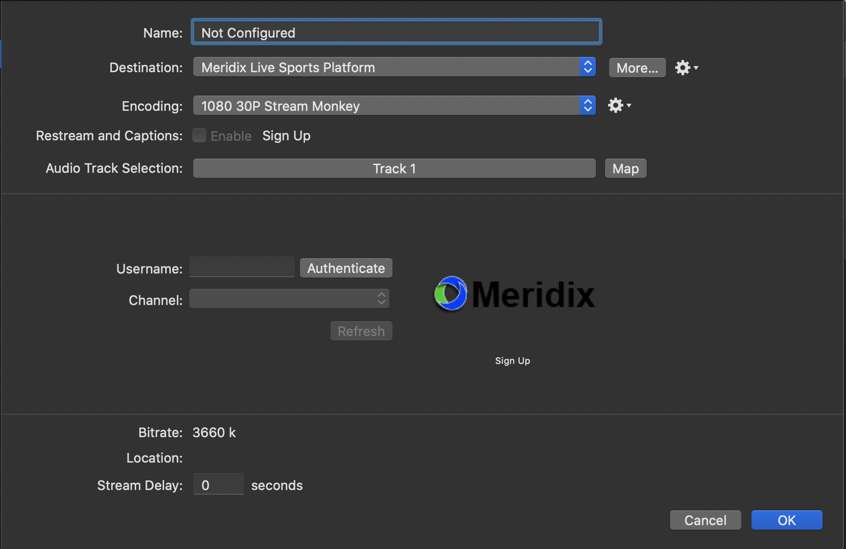 Destination-Meridex Sports Network