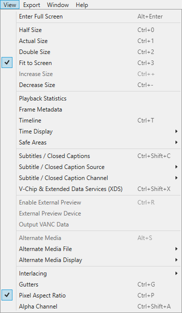 Switch View Menu - View Control