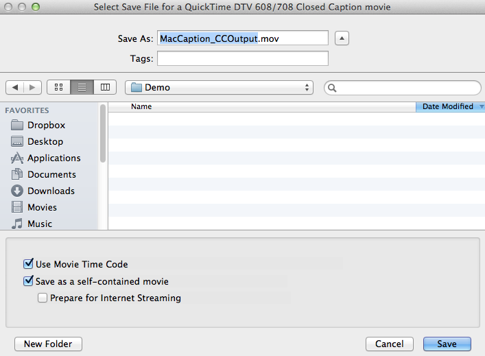 QuickTime CC track exports (QuickTime 608 and QuickTime DTV 608/708)