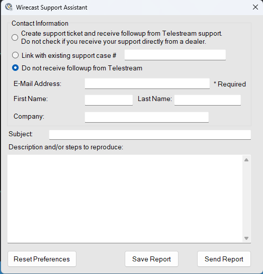 Wirecast: How to Connect with Support